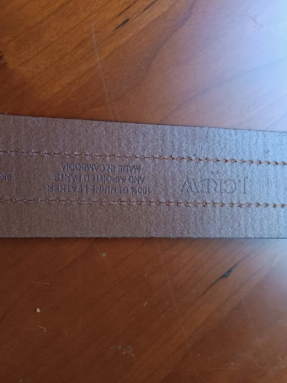 J. Crew Tapered Light Brown Leather Belt Size S/M - Picture 8 of 9